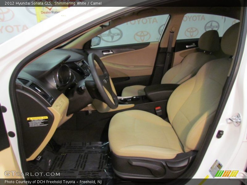 Shimmering White / Camel 2012 Hyundai Sonata GLS