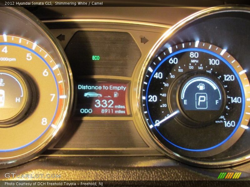 Shimmering White / Camel 2012 Hyundai Sonata GLS
