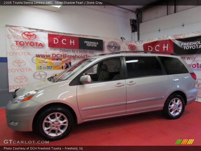 Silver Shadow Pearl / Stone Gray 2006 Toyota Sienna Limited AWD