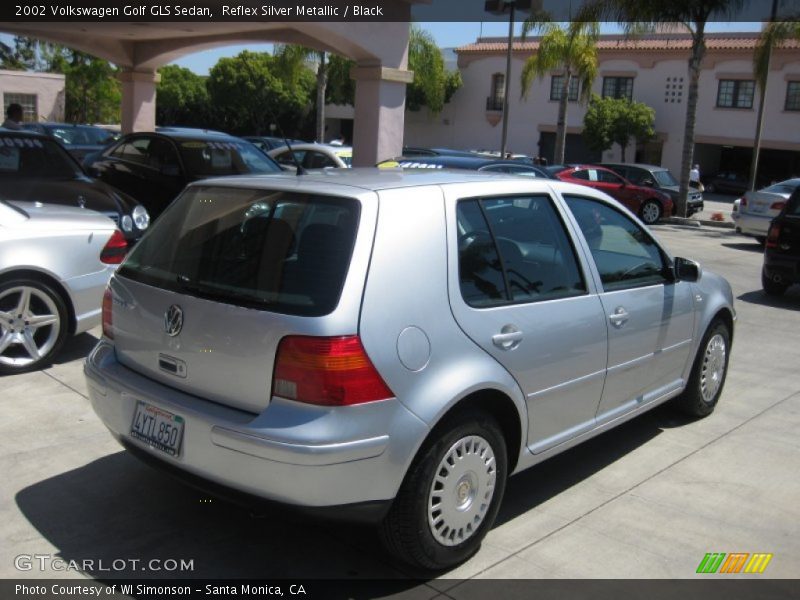 Reflex Silver Metallic / Black 2002 Volkswagen Golf GLS Sedan