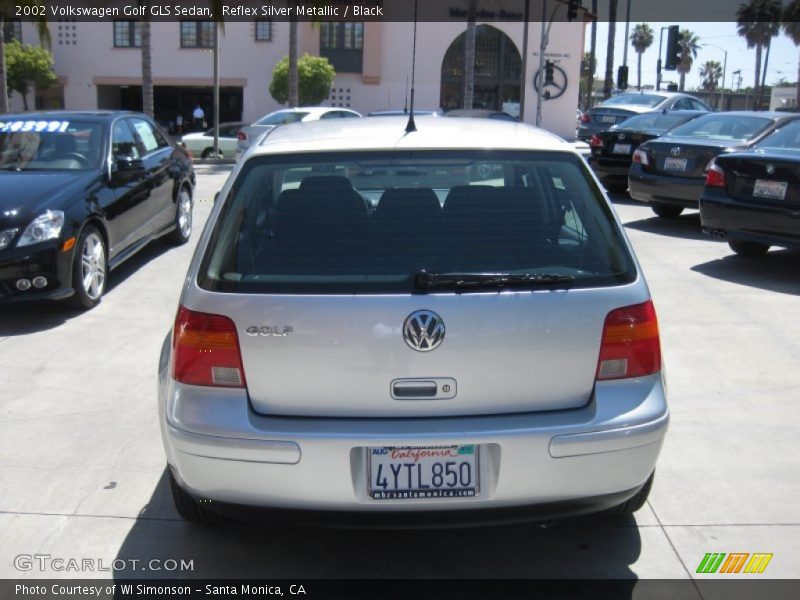 Reflex Silver Metallic / Black 2002 Volkswagen Golf GLS Sedan