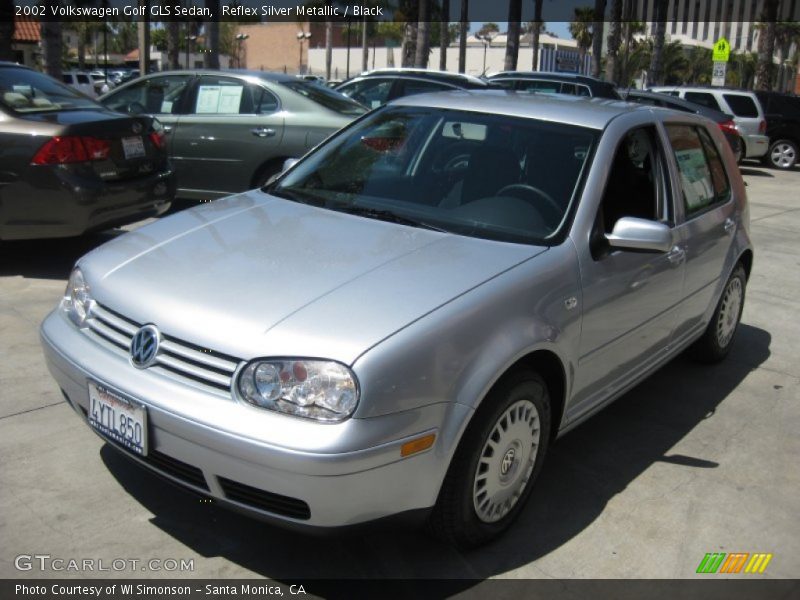 Reflex Silver Metallic / Black 2002 Volkswagen Golf GLS Sedan