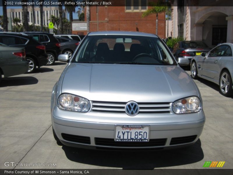 Reflex Silver Metallic / Black 2002 Volkswagen Golf GLS Sedan