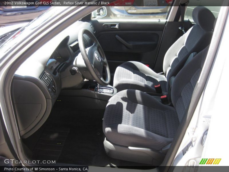 Reflex Silver Metallic / Black 2002 Volkswagen Golf GLS Sedan