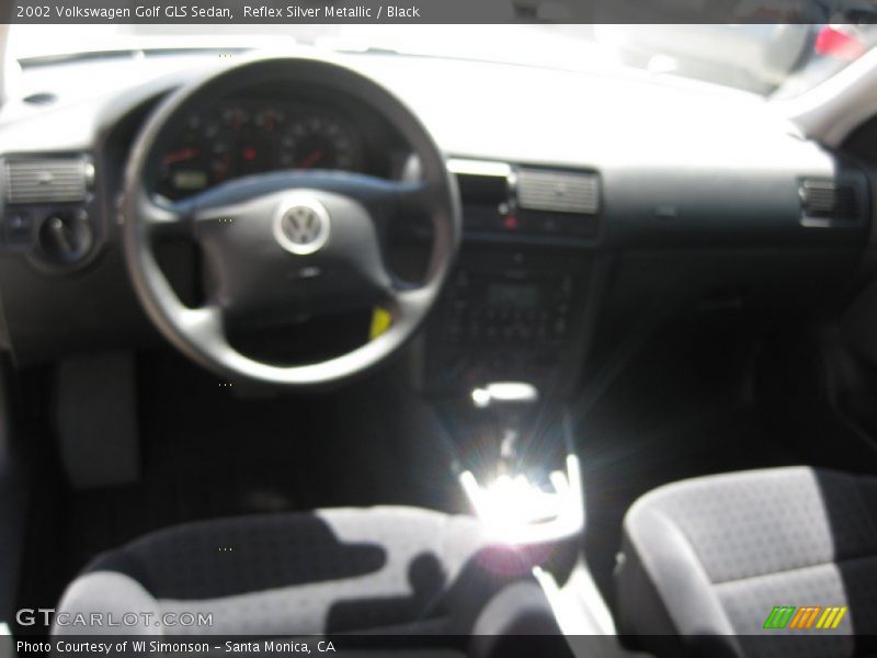 Reflex Silver Metallic / Black 2002 Volkswagen Golf GLS Sedan