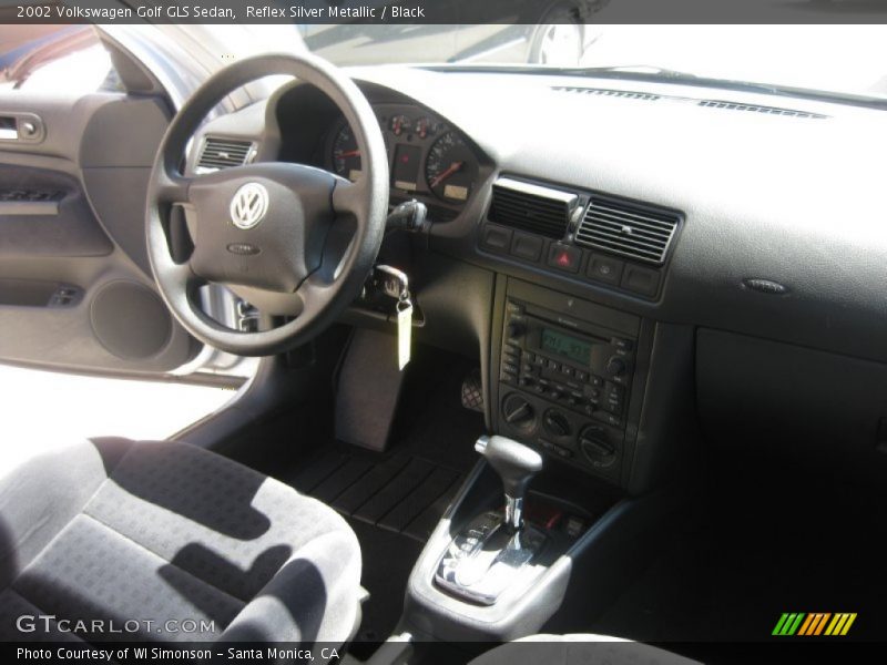 Reflex Silver Metallic / Black 2002 Volkswagen Golf GLS Sedan