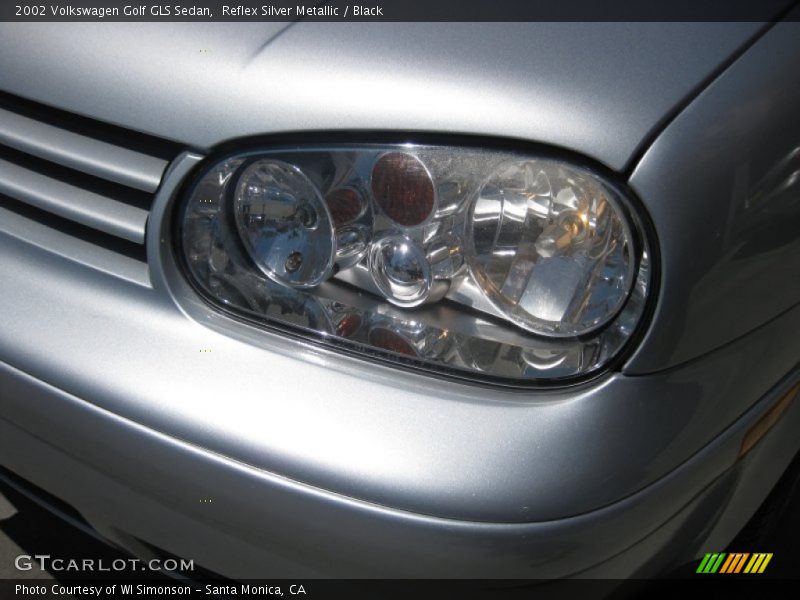 Reflex Silver Metallic / Black 2002 Volkswagen Golf GLS Sedan