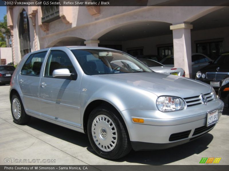 Reflex Silver Metallic / Black 2002 Volkswagen Golf GLS Sedan