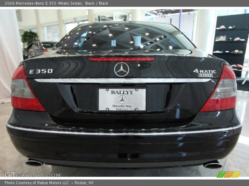 Black / Black 2009 Mercedes-Benz E 350 4Matic Sedan