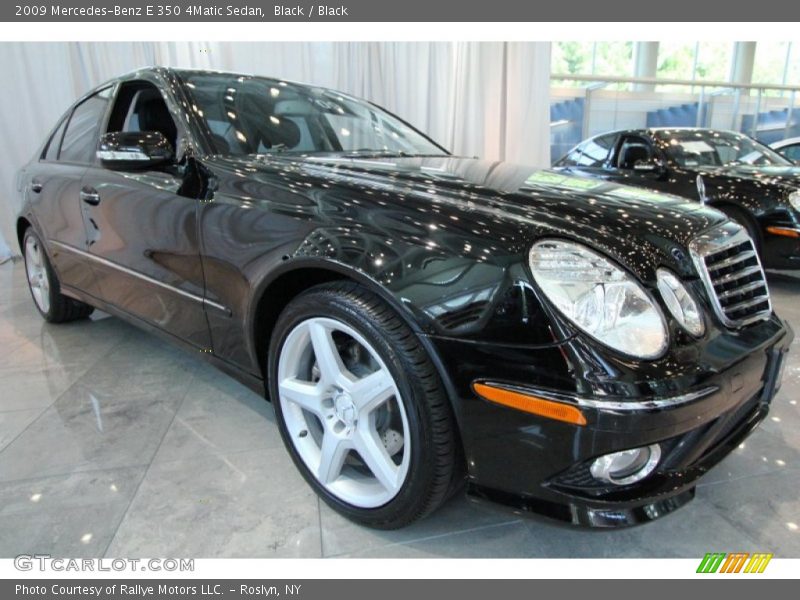 Black / Black 2009 Mercedes-Benz E 350 4Matic Sedan