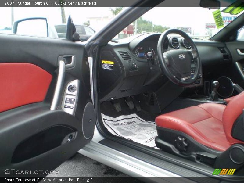 Quicksilver / Black/Red 2007 Hyundai Tiburon GT