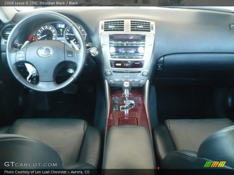 Obsidian Black / Black 2008 Lexus IS 250