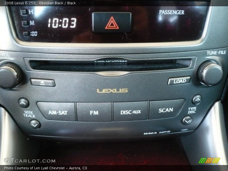 Obsidian Black / Black 2008 Lexus IS 250