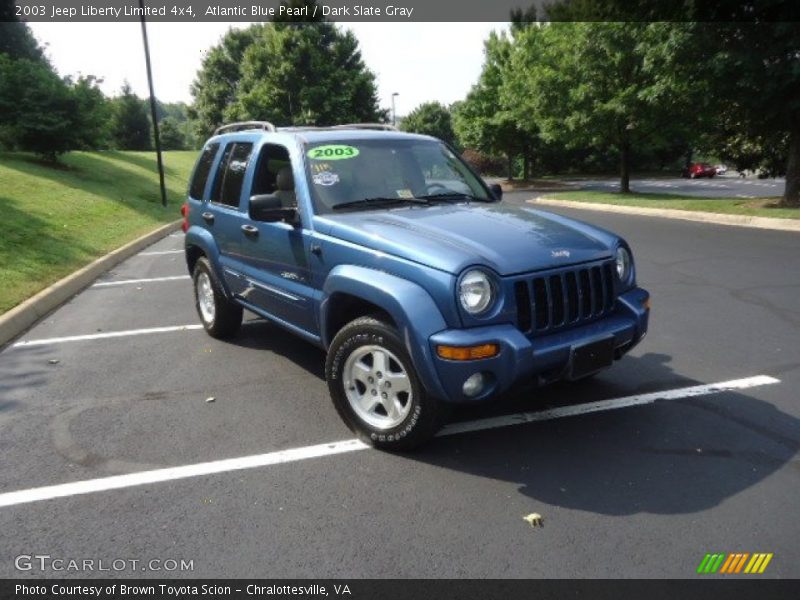 Atlantic Blue Pearl / Dark Slate Gray 2003 Jeep Liberty Limited 4x4
