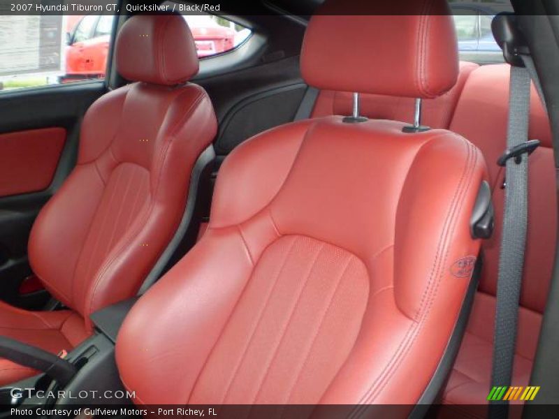 Quicksilver / Black/Red 2007 Hyundai Tiburon GT