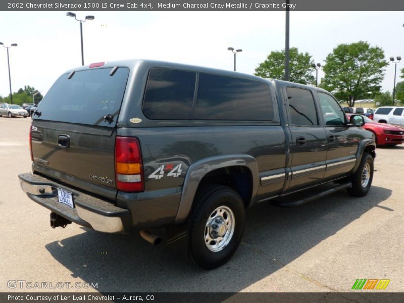 Medium Charcoal Gray Metallic / Graphite Gray 2002 Chevrolet Silverado 1500 LS Crew Cab 4x4