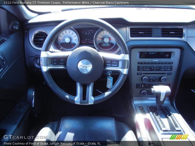 Performance White / Charcoal Black/Cashmere 2010 Ford Mustang GT Premium Coupe