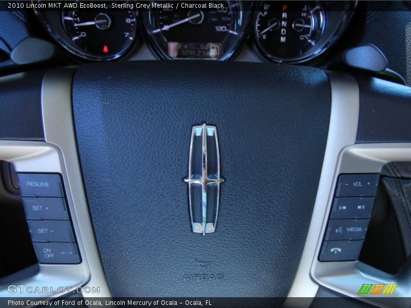 Sterling Grey Metallic / Charcoal Black 2010 Lincoln MKT AWD EcoBoost