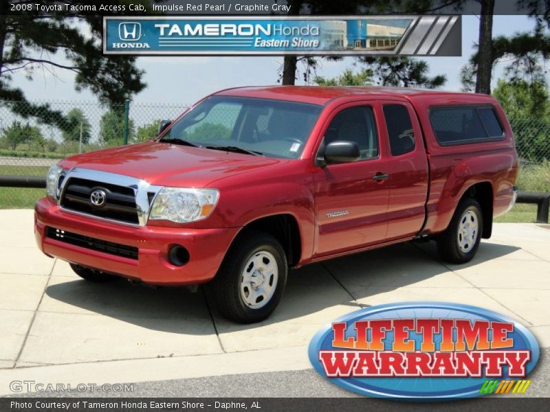 Impulse Red Pearl / Graphite Gray 2008 Toyota Tacoma Access Cab