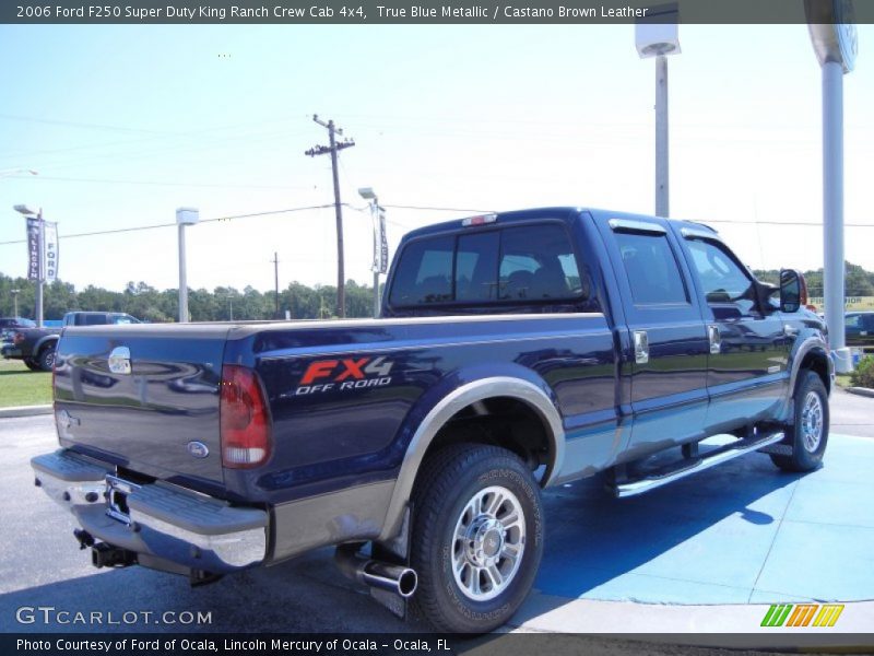 True Blue Metallic / Castano Brown Leather 2006 Ford F250 Super Duty King Ranch Crew Cab 4x4