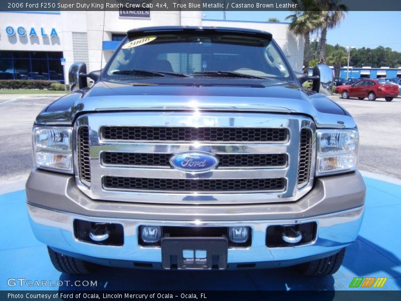 True Blue Metallic / Castano Brown Leather 2006 Ford F250 Super Duty King Ranch Crew Cab 4x4