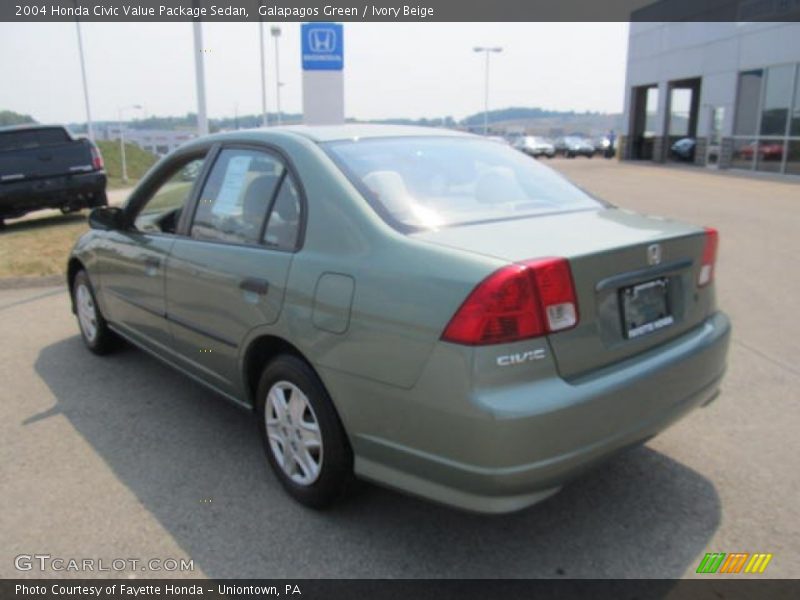 Galapagos Green / Ivory Beige 2004 Honda Civic Value Package Sedan