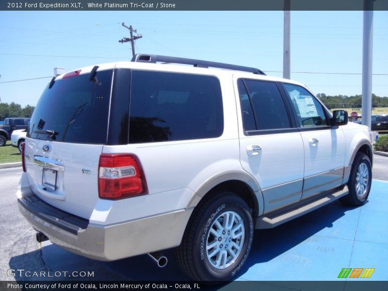 White Platinum Tri-Coat / Stone 2012 Ford Expedition XLT