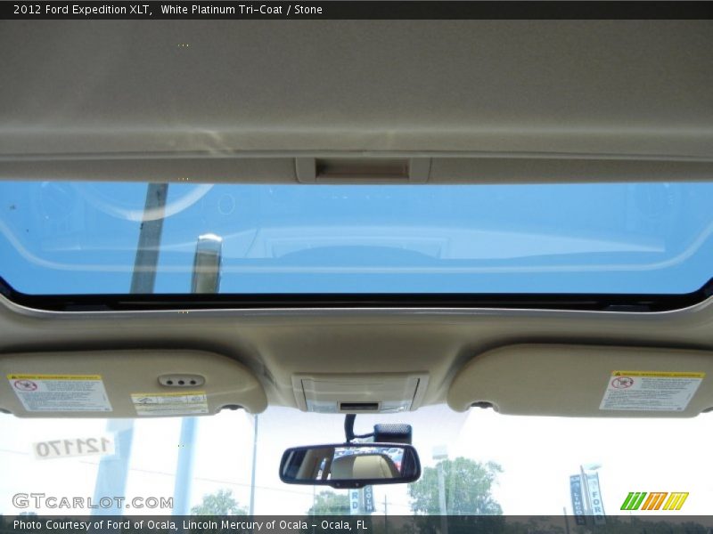 White Platinum Tri-Coat / Stone 2012 Ford Expedition XLT