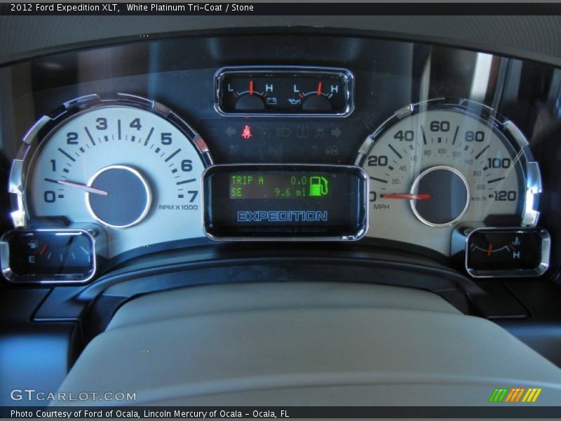 White Platinum Tri-Coat / Stone 2012 Ford Expedition XLT