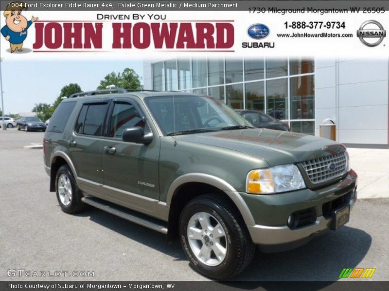 Estate Green Metallic / Medium Parchment 2004 Ford Explorer Eddie Bauer 4x4