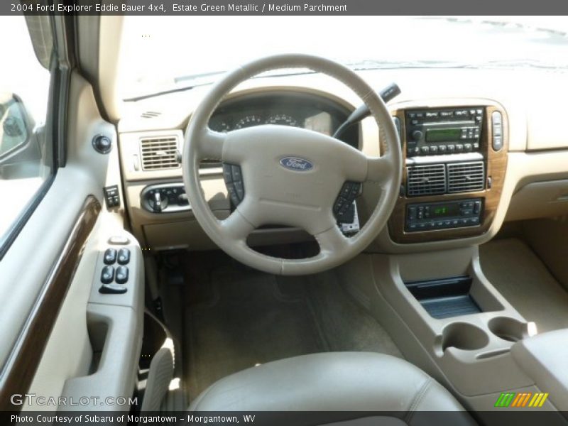 Estate Green Metallic / Medium Parchment 2004 Ford Explorer Eddie Bauer 4x4