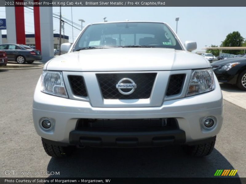 Brilliant Silver Metallic / Pro 4X Graphite/Red 2012 Nissan Frontier Pro-4X King Cab 4x4