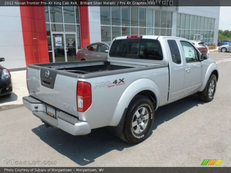 Brilliant Silver Metallic / Pro 4X Graphite/Red 2012 Nissan Frontier Pro-4X King Cab 4x4