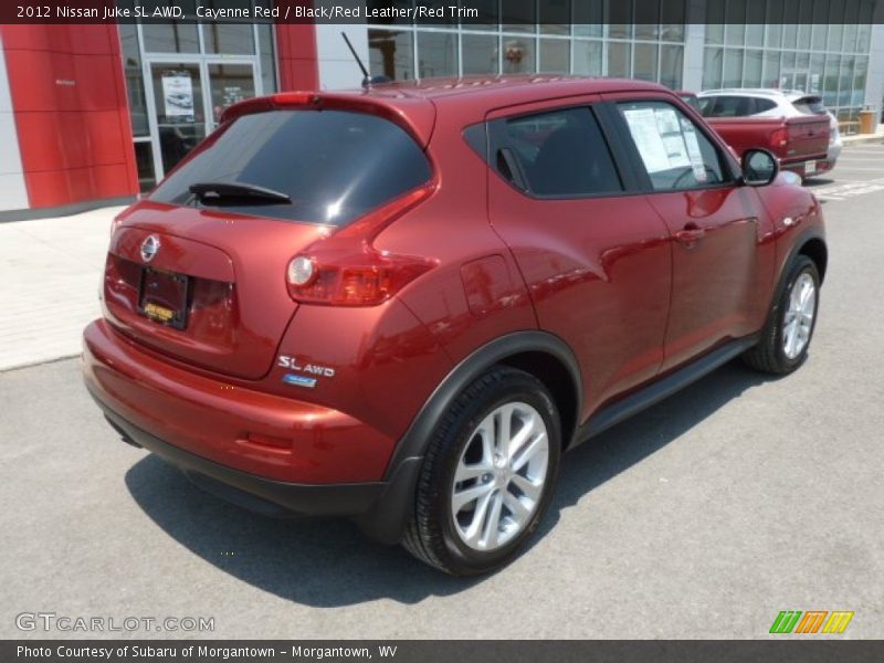 Cayenne Red / Black/Red Leather/Red Trim 2012 Nissan Juke SL AWD