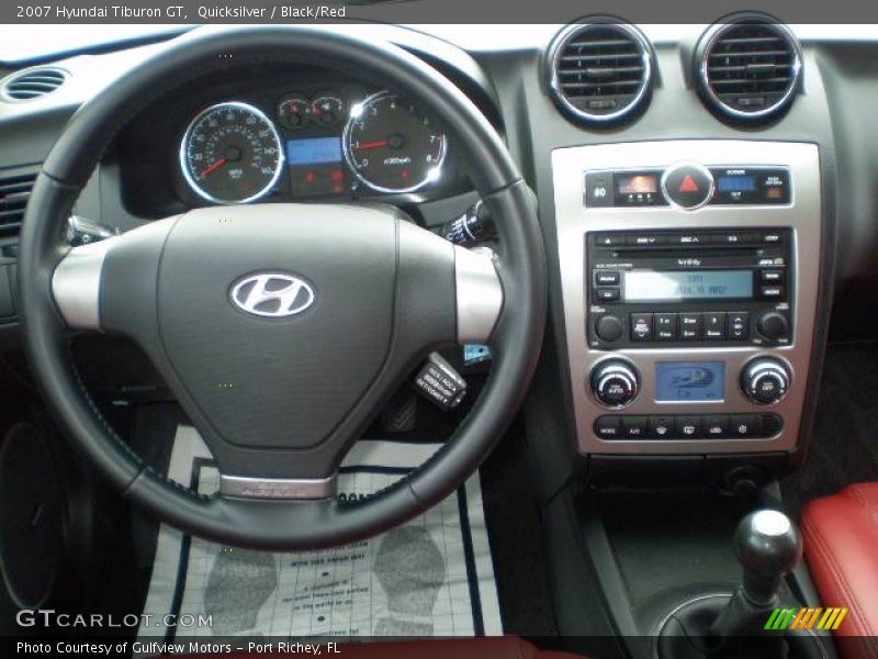 Quicksilver / Black/Red 2007 Hyundai Tiburon GT