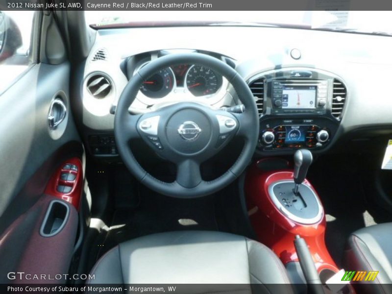 Cayenne Red / Black/Red Leather/Red Trim 2012 Nissan Juke SL AWD
