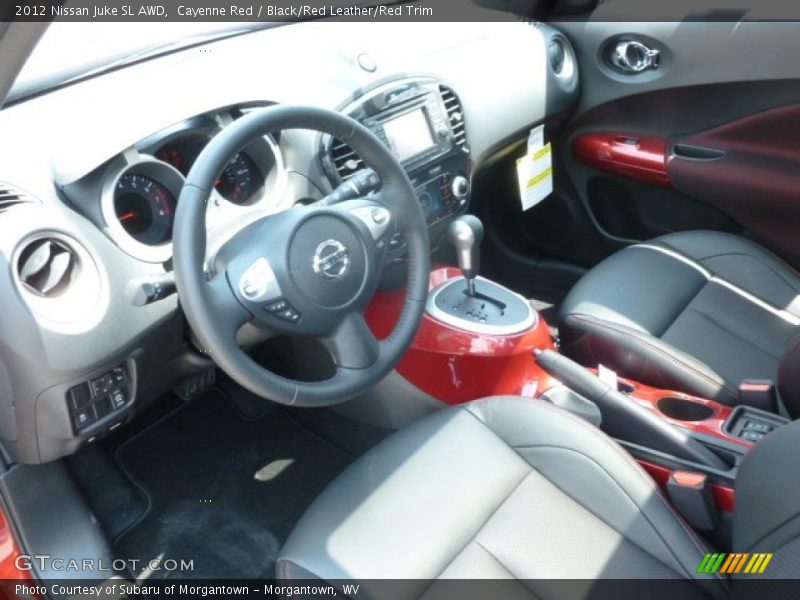 Cayenne Red / Black/Red Leather/Red Trim 2012 Nissan Juke SL AWD