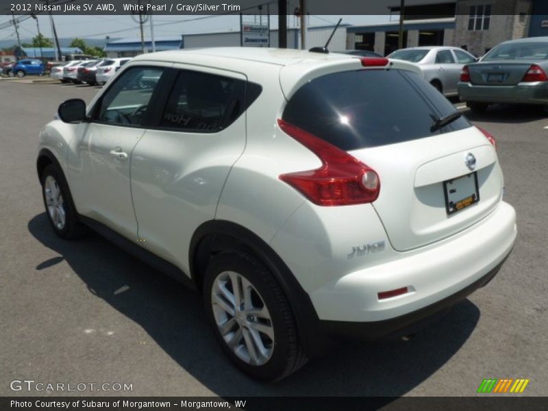 White Pearl / Gray/Silver Trim 2012 Nissan Juke SV AWD
