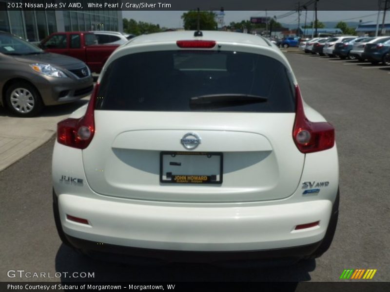 White Pearl / Gray/Silver Trim 2012 Nissan Juke SV AWD