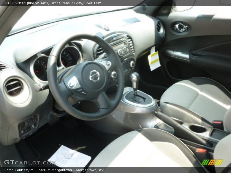 White Pearl / Gray/Silver Trim 2012 Nissan Juke SV AWD