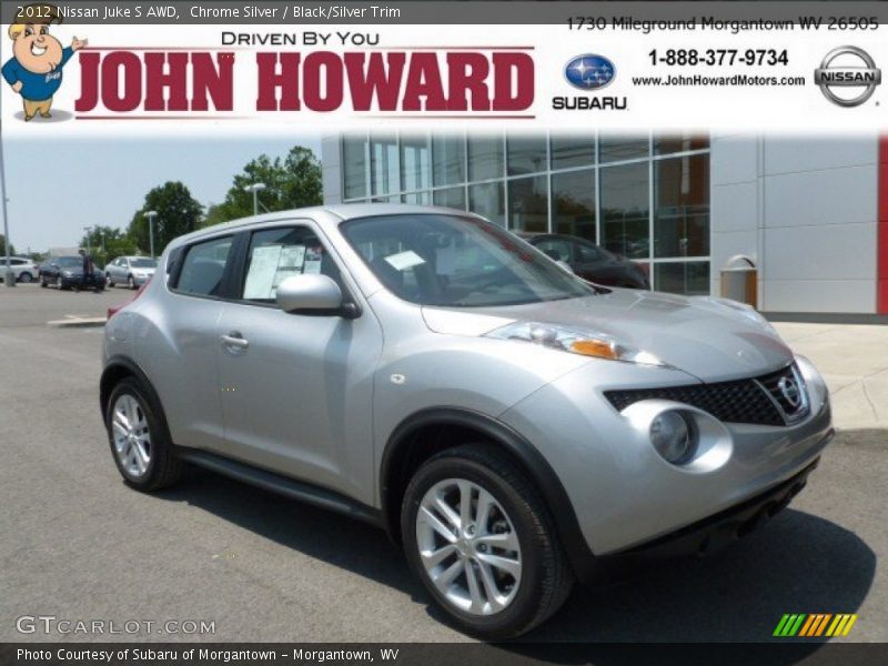 Chrome Silver / Black/Silver Trim 2012 Nissan Juke S AWD