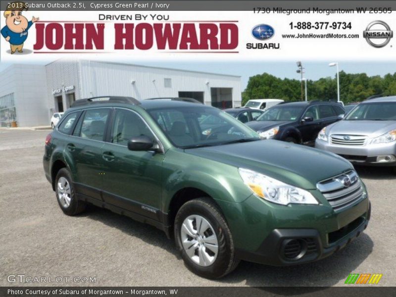 Cypress Green Pearl / Ivory 2013 Subaru Outback 2.5i