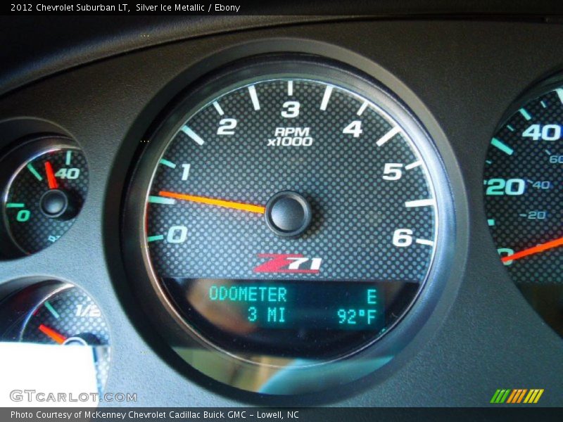Silver Ice Metallic / Ebony 2012 Chevrolet Suburban LT