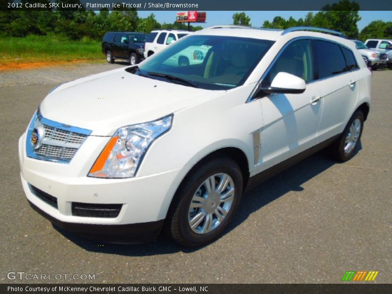 Platinum Ice Tricoat / Shale/Brownstone 2012 Cadillac SRX Luxury