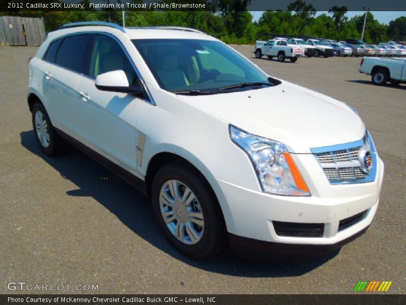 Platinum Ice Tricoat / Shale/Brownstone 2012 Cadillac SRX Luxury
