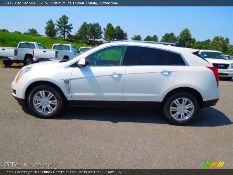 Platinum Ice Tricoat / Shale/Brownstone 2012 Cadillac SRX Luxury
