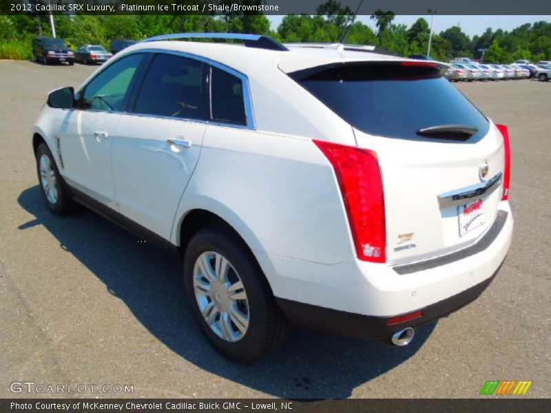 Platinum Ice Tricoat / Shale/Brownstone 2012 Cadillac SRX Luxury