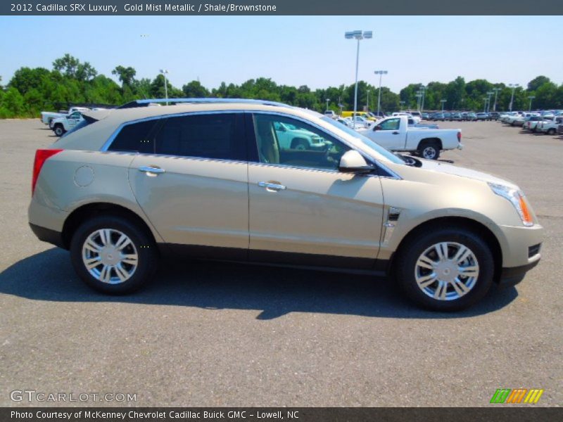 Gold Mist Metallic / Shale/Brownstone 2012 Cadillac SRX Luxury