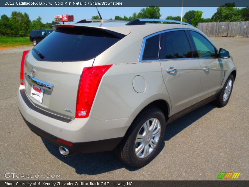Gold Mist Metallic / Shale/Brownstone 2012 Cadillac SRX Luxury