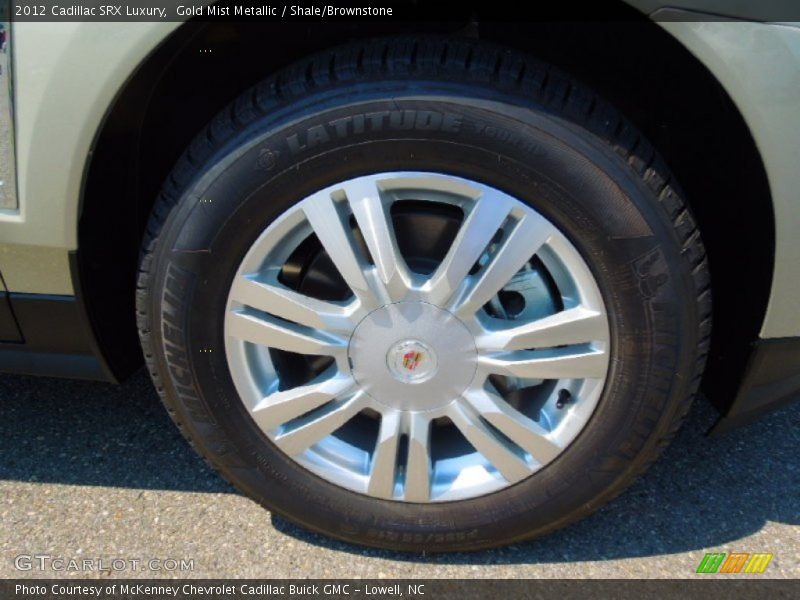 Gold Mist Metallic / Shale/Brownstone 2012 Cadillac SRX Luxury